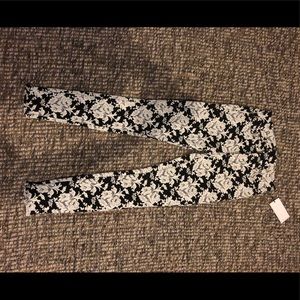 7 For All Mankind Skinny Lace Over Black Jeans